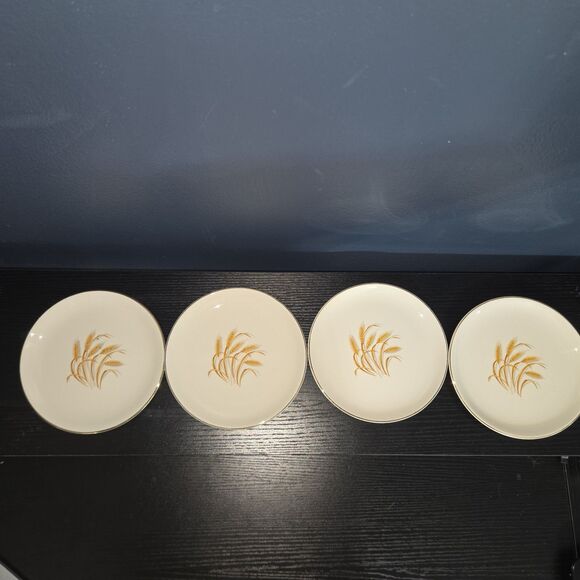 Homer Laughlin Golden Wheat Dishes with 22K Gold Trim ~ 6in Dessert Plate - Picture 1 of 4